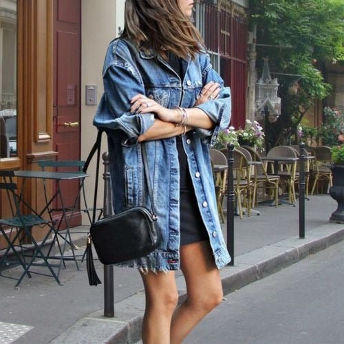 Oversized Denim Shirt Jacket | Button Front | Street-Ready Casual Fit