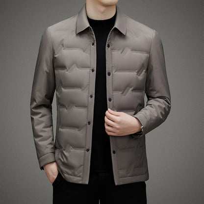 Men’s Shirt Jacket | Lightweight Insulated Layer | Snap Front Quilted Outerwear