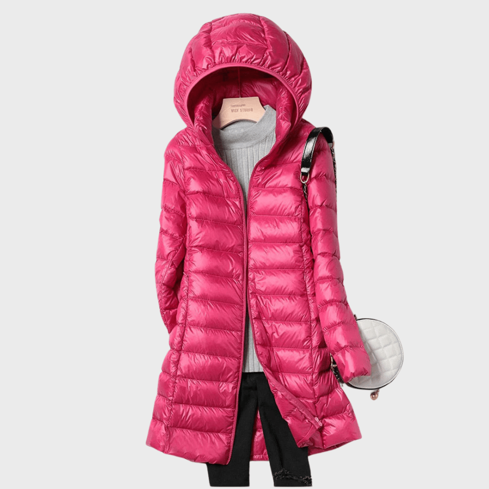Women's Lightweight Puffer Coat | Hooded Design | Water-Resistant | Winter Outerwear