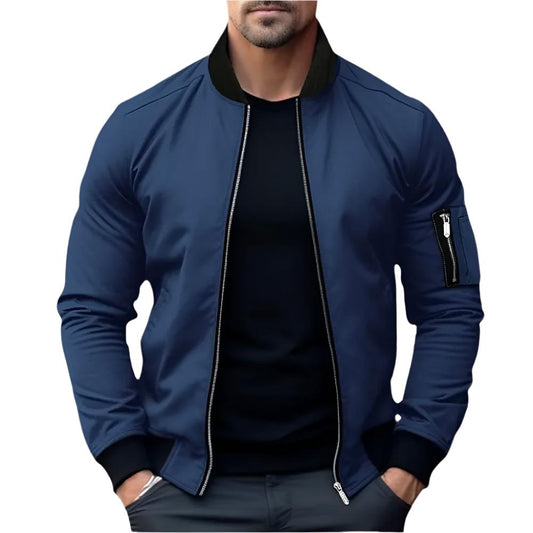 Men’s Bomber Jacket | Slim Fit Zip-Up | Lightweight Urban Layer