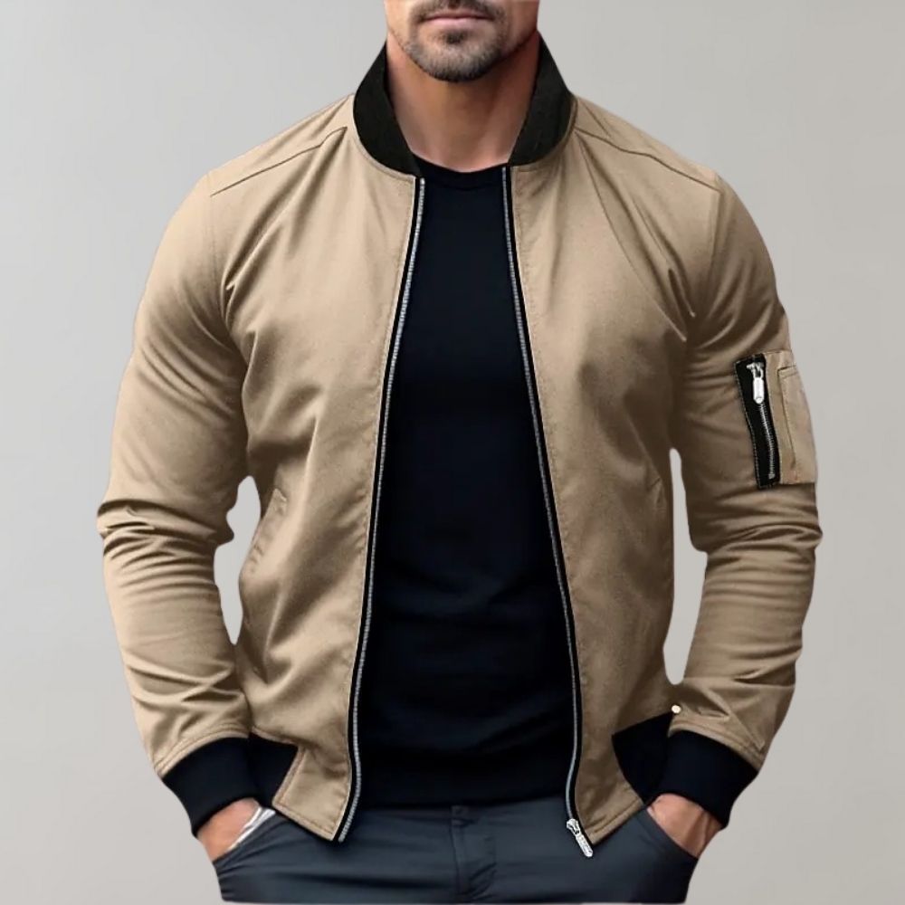 Men’s Bomber Jacket | Slim Fit Zip-Up | Lightweight Urban Layer