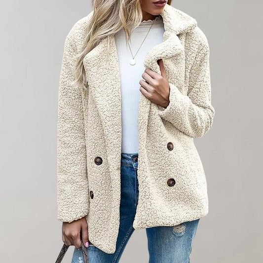 Double-Breasted Sherpa Jacket | Plush Warmth | Casual Chic | Fall & Winter Layer