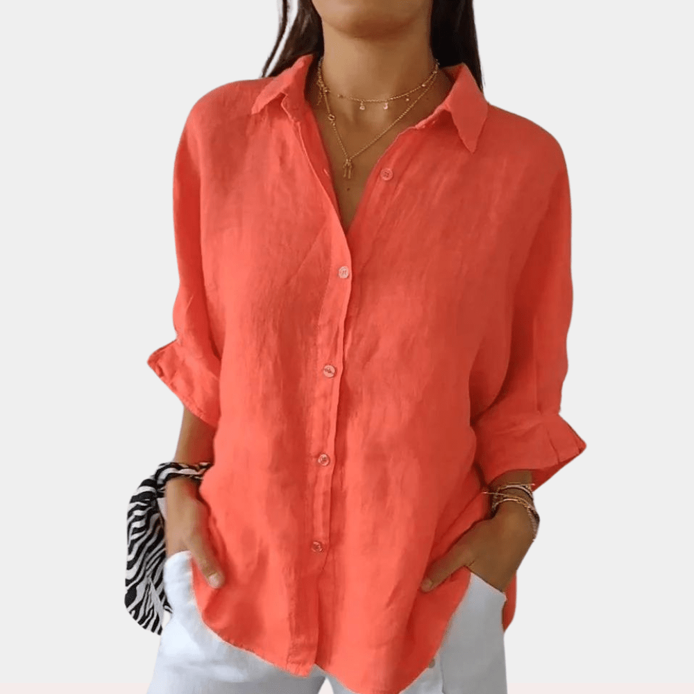 Relaxed Fit Linen Shirt | Breathable & Lightweight | Button-Down | Casual & Chic