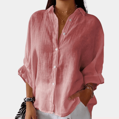 Relaxed Fit Linen Shirt | Breathable & Lightweight | Button-Down | Casual & Chic