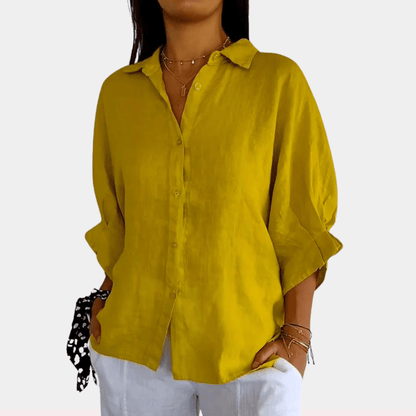 Relaxed Fit Linen Shirt | Breathable & Lightweight | Button-Down | Casual & Chic