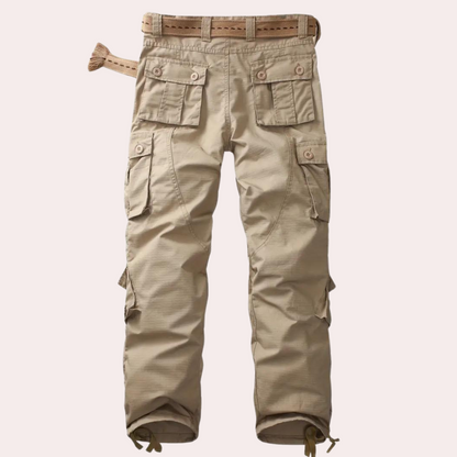 Men's Utility Cargo Pants | Multi-Pocket Cotton Twill | Relaxed Fit