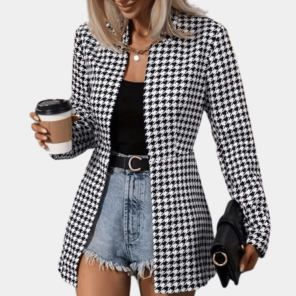 Houndstooth Blazer | Chic Tailored Fit | Lightweight & Versatile | Office to Casual