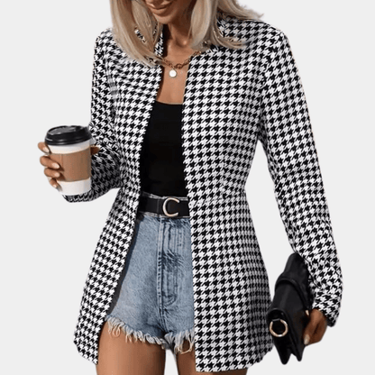 Houndstooth Blazer | Chic Tailored Fit | Lightweight & Versatile | Office to Casual