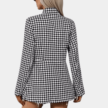 Houndstooth Blazer | Chic Tailored Fit | Lightweight & Versatile | Office to Casual