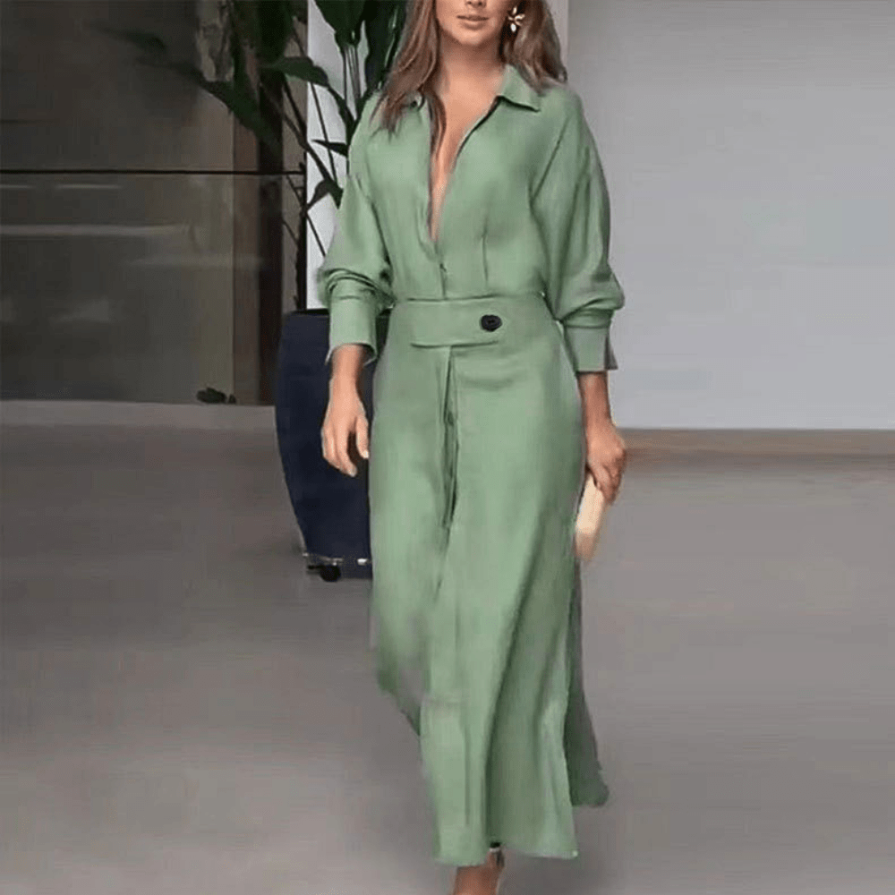 Elegant Belted Blazer Dress | Long Sleeve Maxi | Chic & Sophisticated | Formal & Evening Wear