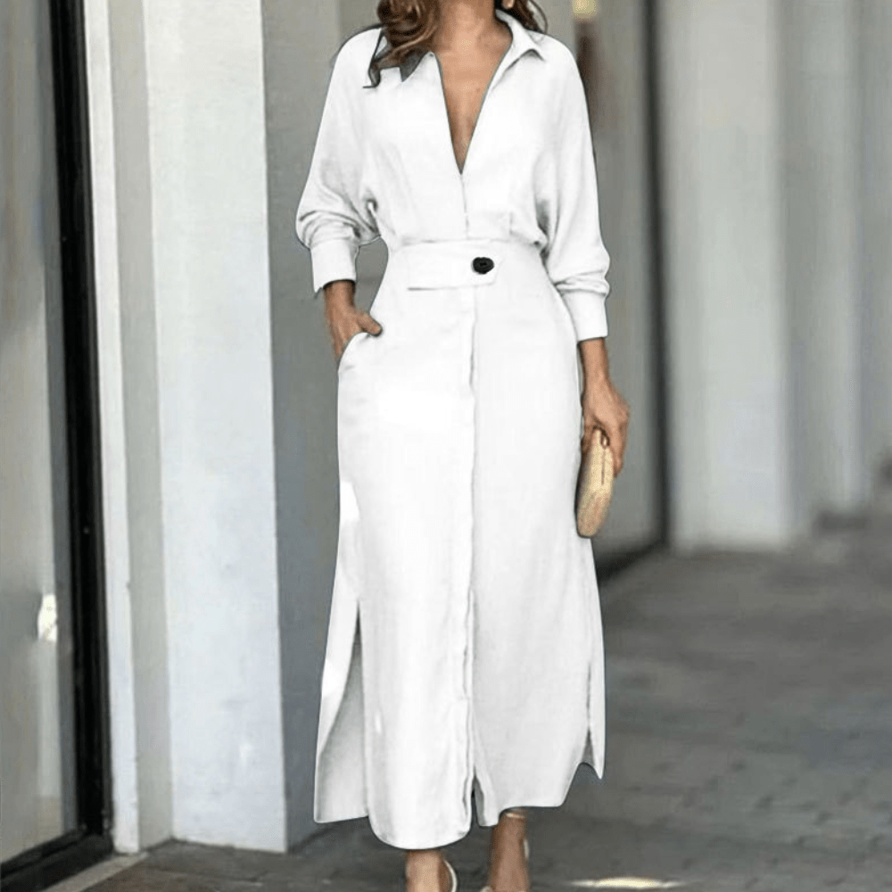 Elegant Belted Blazer Dress | Long Sleeve Maxi | Chic & Sophisticated | Formal & Evening Wear