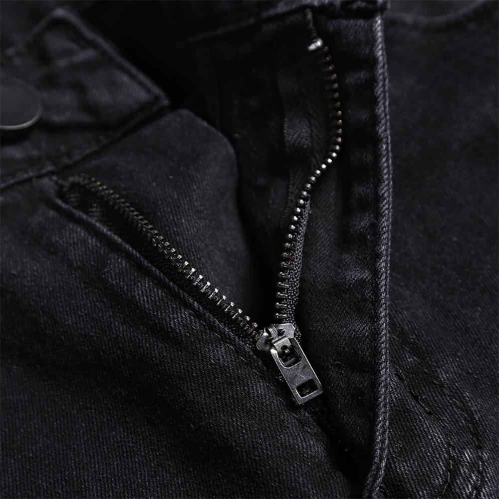 Men's Distressed Skinny Jeans | Paint-Splatter Detail | Stretch Denim Fit