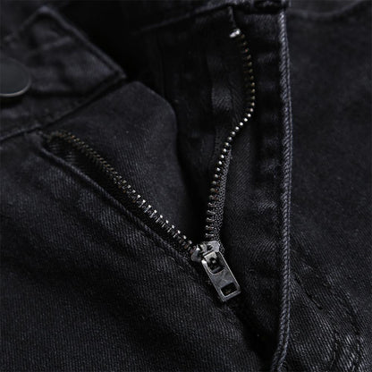 Men's Distressed Skinny Jeans | Paint-Splatter Detail | Stretch Denim Fit