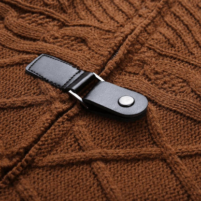 Buckle-Front Knit Cardigan | Cable Knit | Warm and Sophisticated