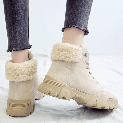 Women's Faux Fur Lined Ankle Boots | Warm & Cozy | Winter Snow Boots