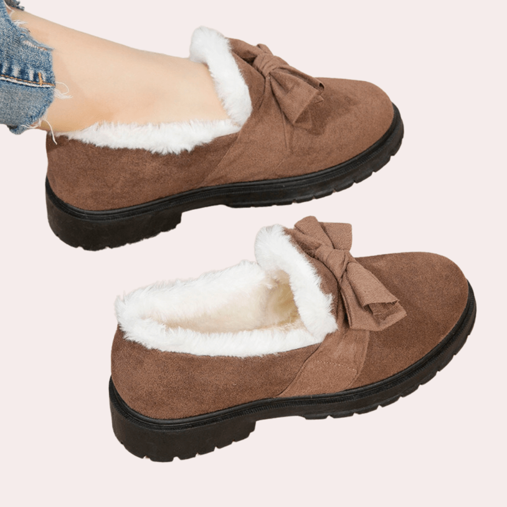 Women's Faux Fur Lined Loafers | Cozy Slip-On Shoes | Warm Winter Flats