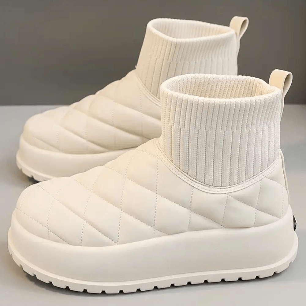 Quilted Ankle Snow Boots | Warm & Lightweight | Slip-On | Winter Wear