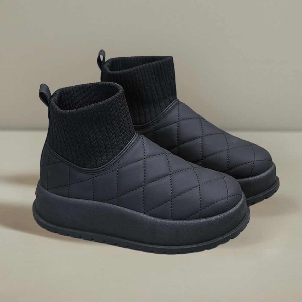 Quilted Ankle Snow Boots | Warm & Lightweight | Slip-On | Winter Wear