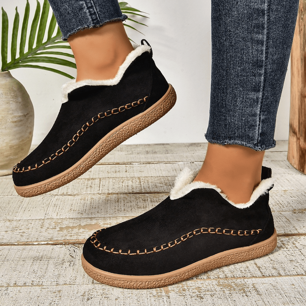 Fleece-Lined Slip-On Loafers | Warm & Cozy | Casual Winter Shoes