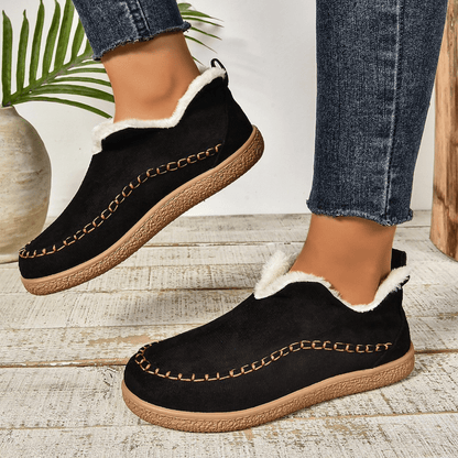 Fleece-Lined Slip-On Loafers | Warm & Cozy | Casual Winter Shoes