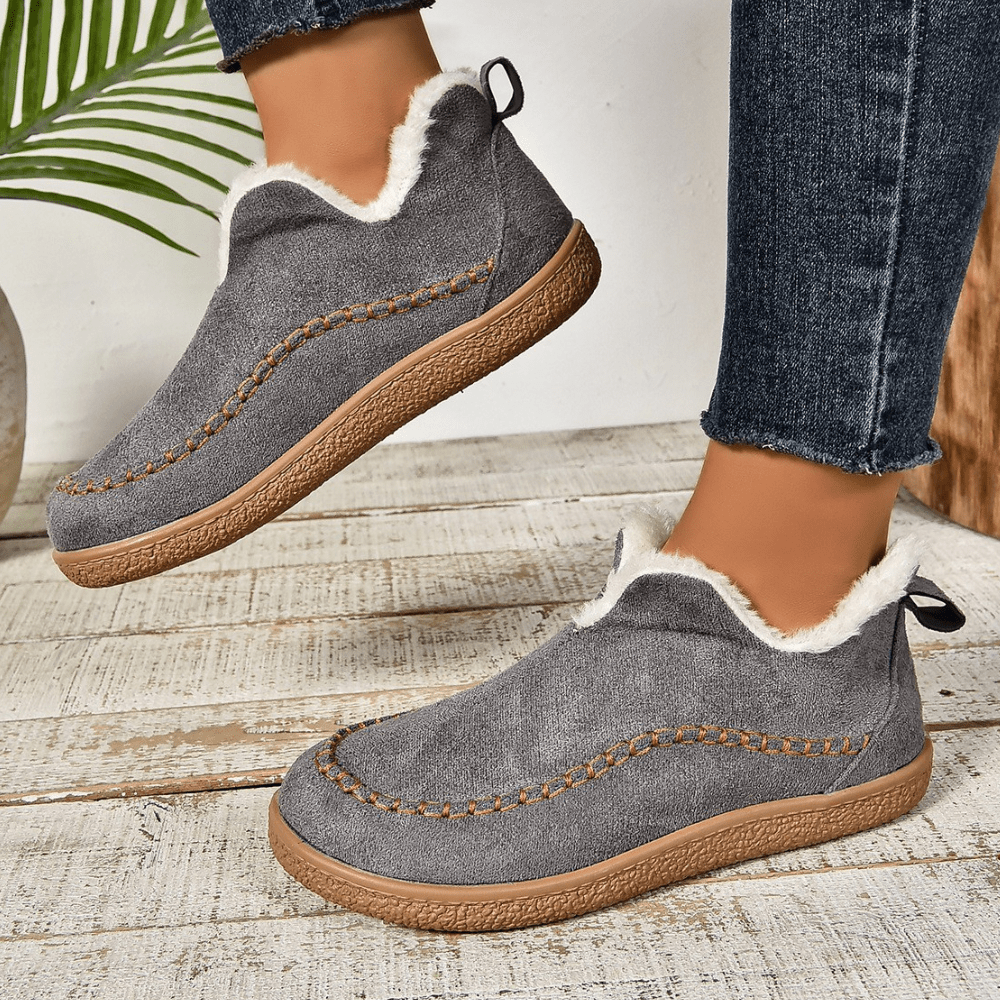 Fleece-Lined Slip-On Loafers | Warm & Cozy | Casual Winter Shoes