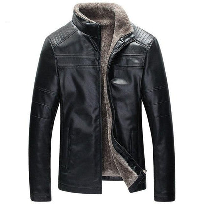 Men’s Faux Leather Sherpa Jacket | Winter Bomber Style | Insulated Cold Weather Outerwear Canada