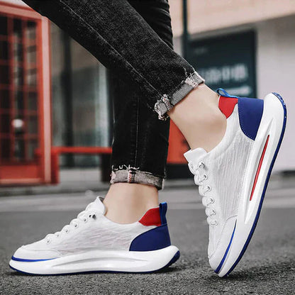 Men’s Retro Colourblock Sneakers | Cushioned Sole | Lightweight Casual Runners