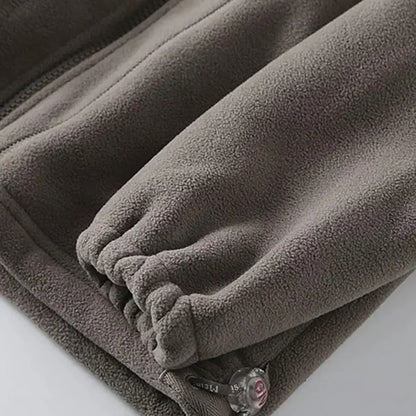 Men’s Zip Fleece Jacket | Warm Full-Zip Outer Layer | Embroidered Nordic Style