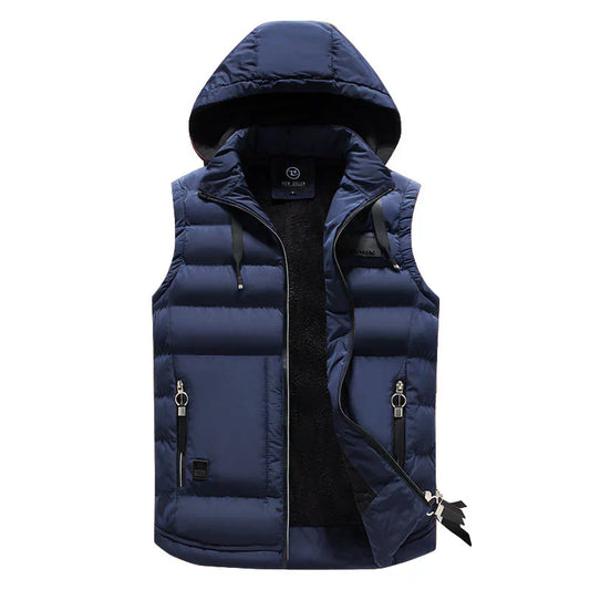 Insulated Hooded Puffer Vest | Zip Closure | Lightweight Transitional Layer