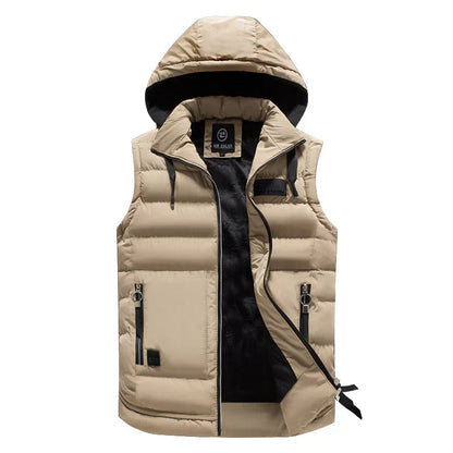 Insulated Hooded Puffer Vest | Zip Closure | Lightweight Transitional Layer
