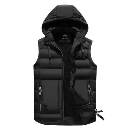 Insulated Hooded Puffer Vest | Zip Closure | Lightweight Transitional Layer