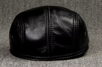 Men’s Leather Flat Cap | Classic Ivy Style | Soft Structured Fit