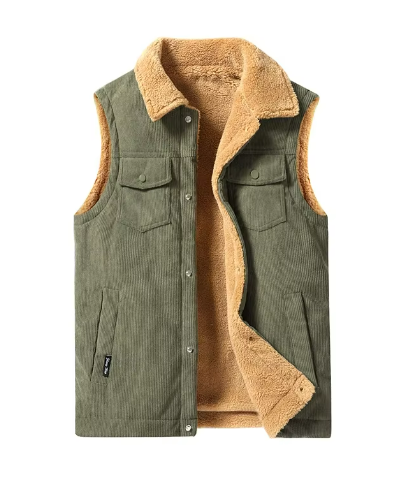 Men’s Sherpa-Lined Utility Vest | Sleeveless Outerwear | Heavyweight Cotton Canvas