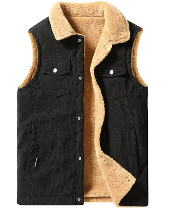 Men’s Sherpa-Lined Utility Vest | Sleeveless Outerwear | Heavyweight Cotton Canvas