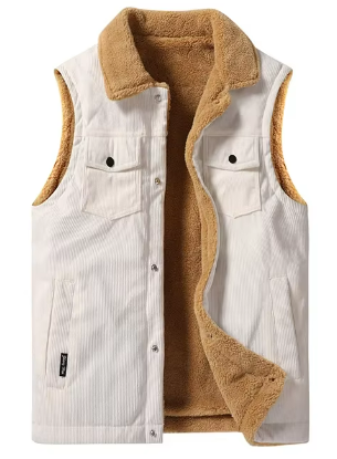Men’s Sherpa-Lined Utility Vest | Sleeveless Outerwear | Heavyweight Cotton Canvas