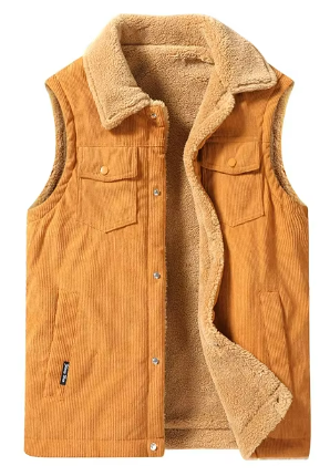 Men’s Sherpa-Lined Utility Vest | Sleeveless Outerwear | Heavyweight Cotton Canvas