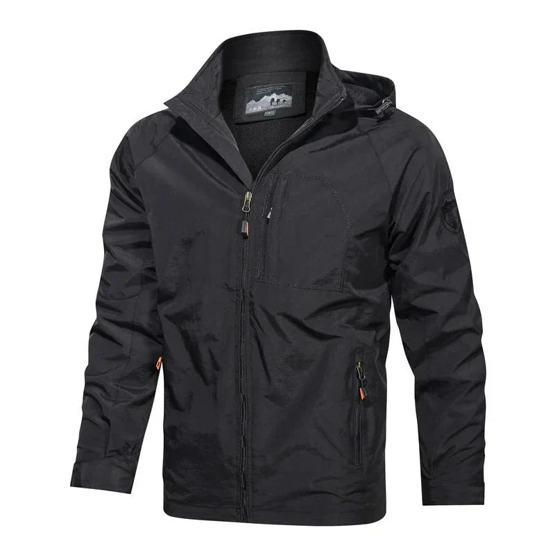 Men's Lightweight Hooded Windbreaker | Water-Resistant Shell | Spring Outerwear