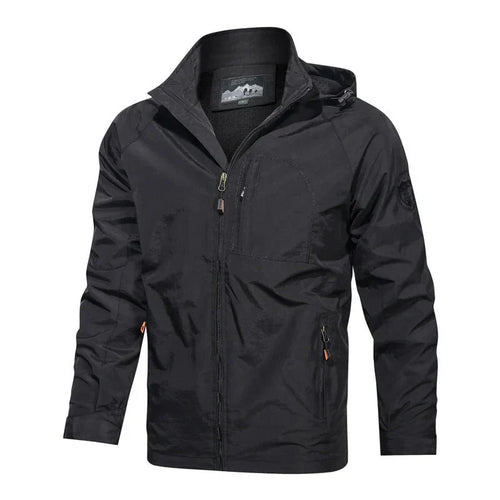 Men's Lightweight Hooded Windbreaker | Water-Resistant Shell | Spring Outerwear