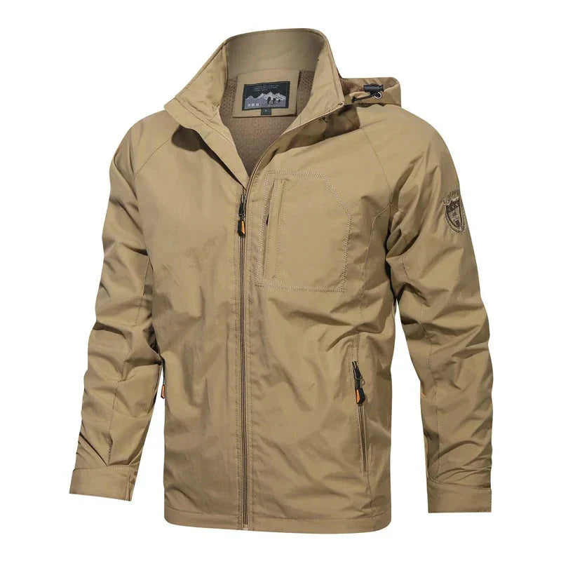 Men's Lightweight Hooded Windbreaker | Water-Resistant Shell | Spring Outerwear