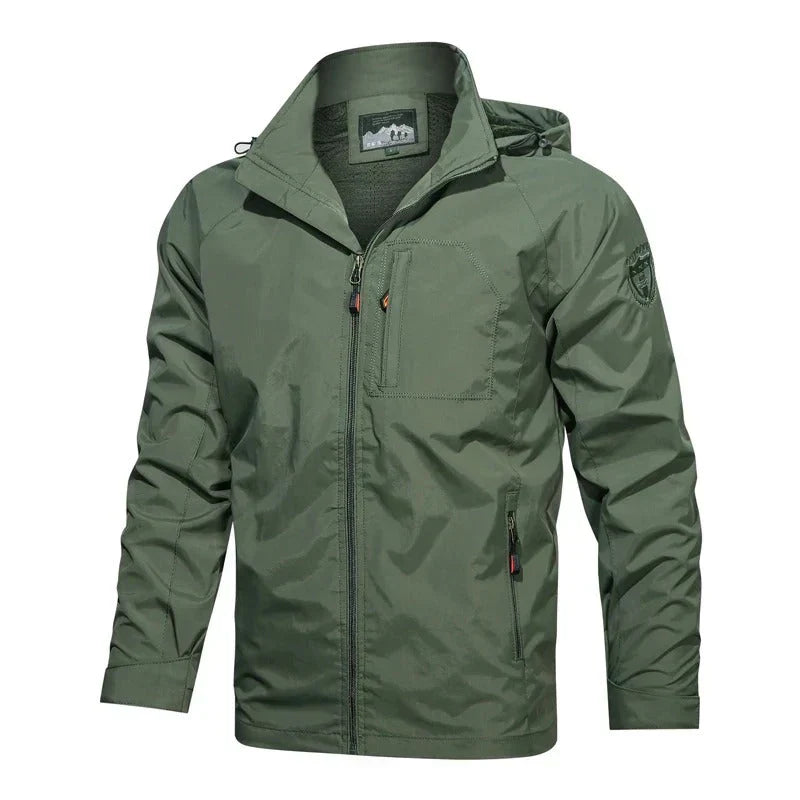 Men's Lightweight Hooded Windbreaker | Water-Resistant Shell | Spring Outerwear