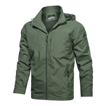 Men's Lightweight Hooded Windbreaker | Water-Resistant Shell | Spring Outerwear