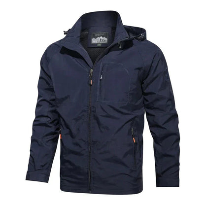 Men's Lightweight Hooded Windbreaker | Water-Resistant Shell | Spring Outerwear