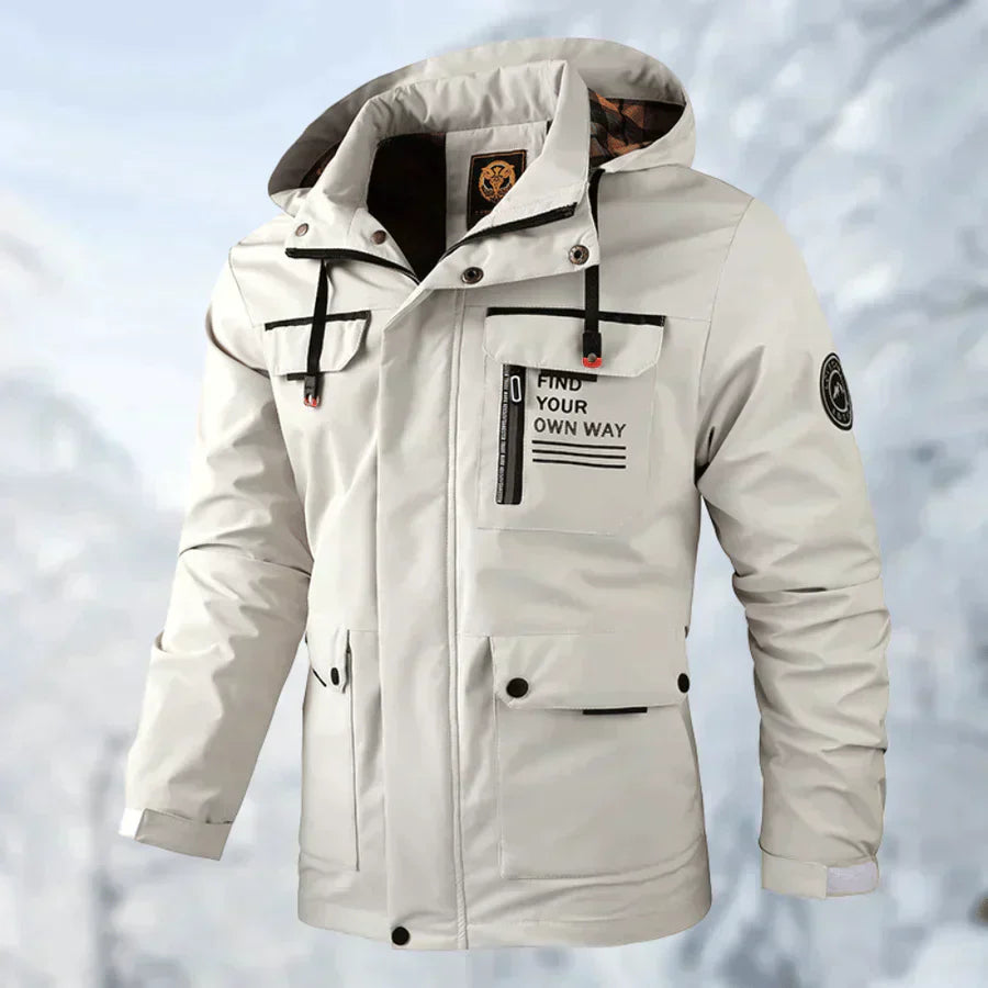 Men’s Hooded Waterproof Parka | Functional Pockets | Adjustable Fit