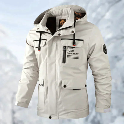 Men’s Hooded Waterproof Parka | Functional Pockets | Adjustable Fit