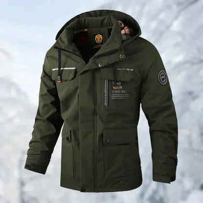 Men’s Hooded Waterproof Parka | Functional Pockets | Adjustable Fit