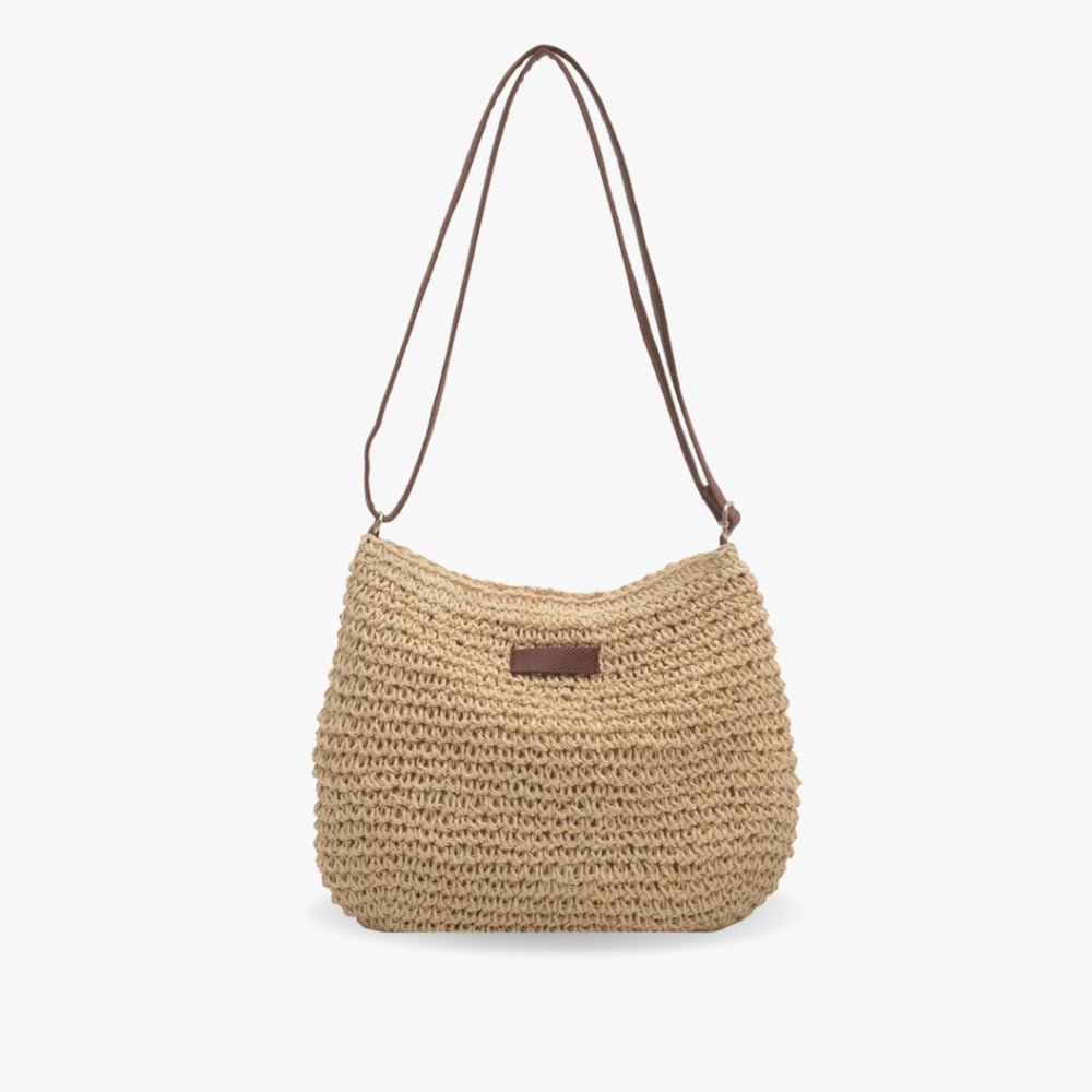 Woven Straw Shoulder Bag | Adjustable Strap | Casual Summer Style