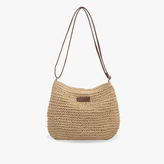 Woven Straw Shoulder Bag | Adjustable Strap | Casual Summer Style