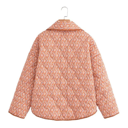 Printed Quilted Jacket | Lightweight Boho Style | Relaxed Fit | Versatile Layer