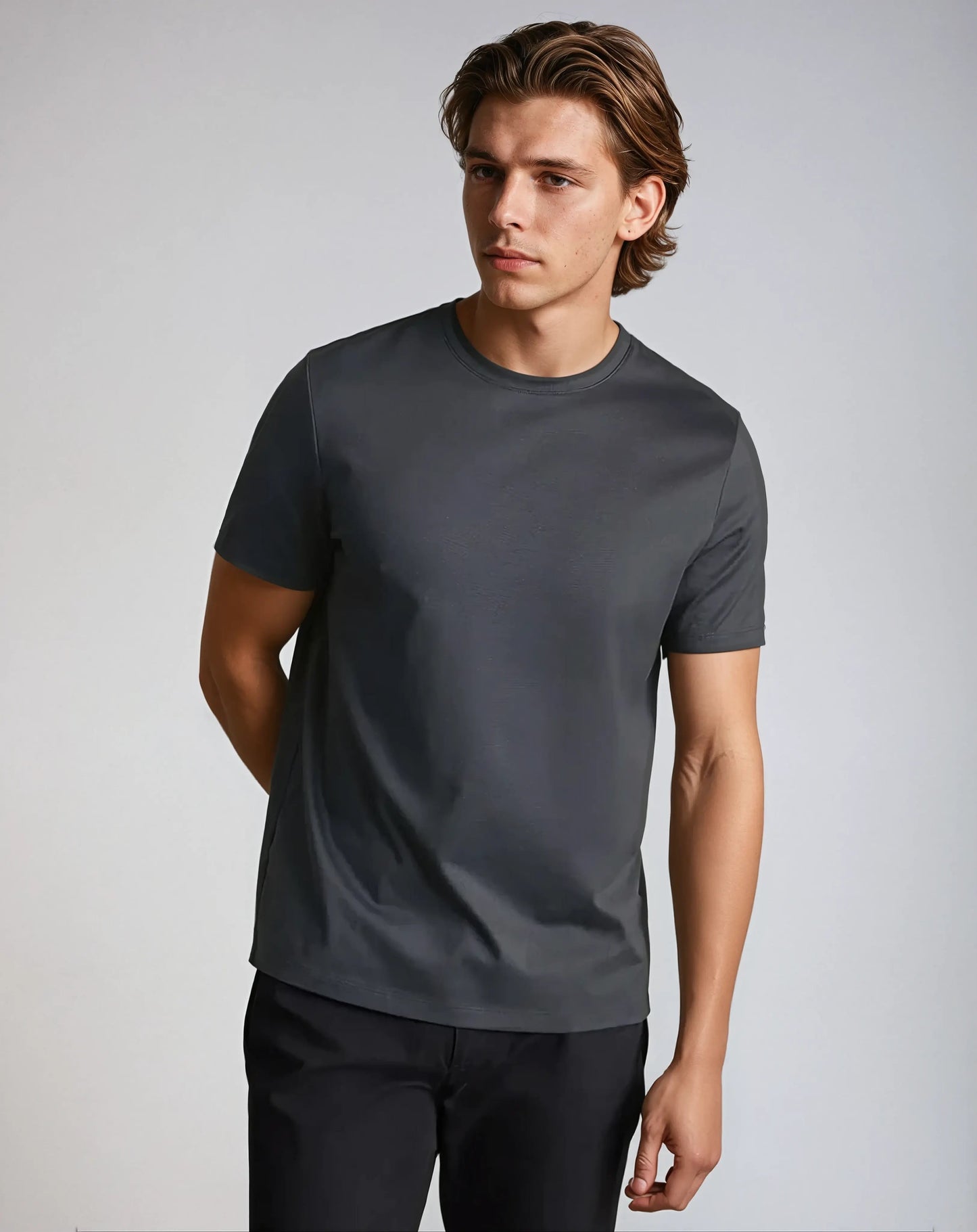 Men's Stretch Crewneck T-Shirt | Minimalist Fit | Soft Cotton Blend