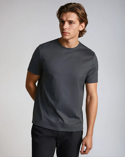 Men's Stretch Crewneck T-Shirt | Minimalist Fit | Soft Cotton Blend